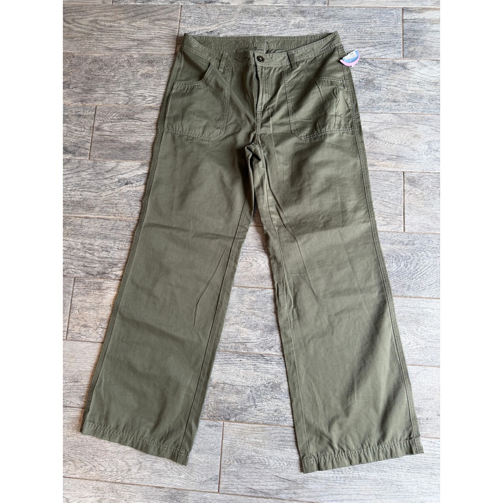 Life is Good Artisan Pants 14 Olive Green Wide Leg Outdoor Hiking Womens NWT LIG